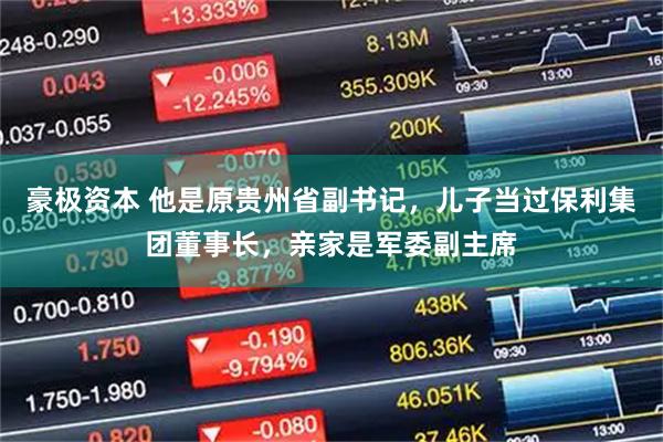 豪极资本 他是原贵州省副书记，儿子当过保利集团董事长，亲家是军委副主席